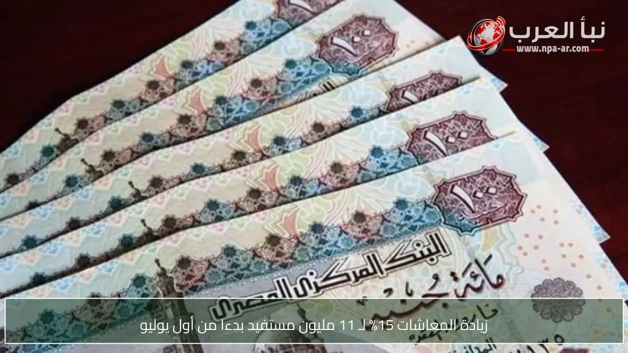 زيادة المعاشات 15% لـ 11 مليون مستفيد بدءا من أول يوليو