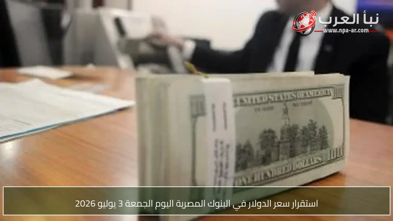 استقرار سعر الدولار في البنوك المصرية اليوم الجمعة 3 يوليو 2026