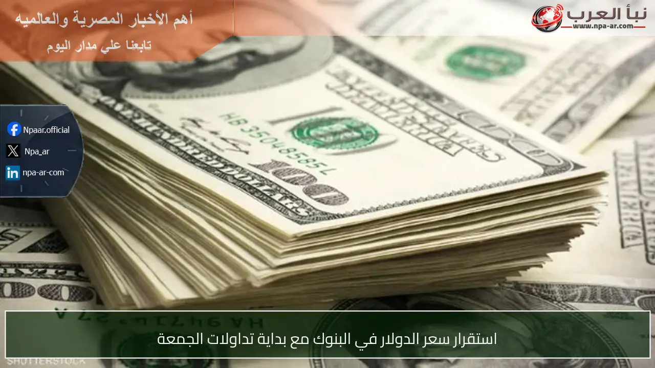 استقرار سعر الدولار في البنوك مع بداية تداولات الجمعة