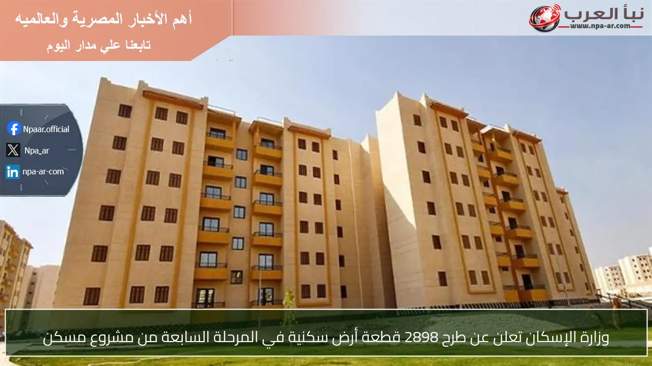 وزارة الإسكان تعلن عن طرح 2898 قطعة أرض سكنية في المرحلة السابعة من مشروع مسكن