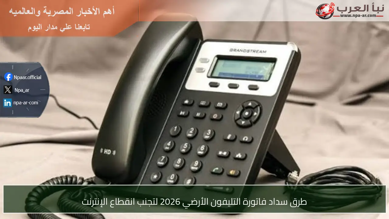 طرق سداد فاتورة التليفون الأرضي 2026 لتجنب انقطاع الإنترنت