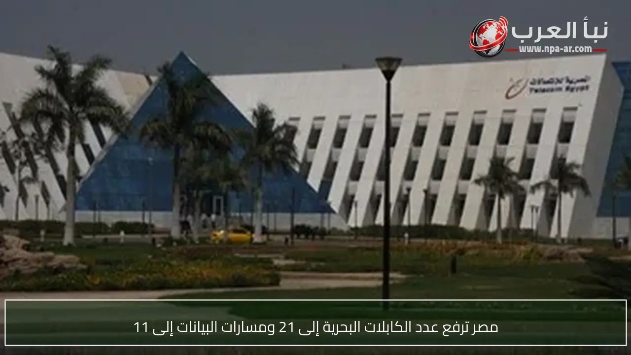 مصر ترفع عدد الكابلات البحرية إلى 21 ومسارات البيانات إلى 11