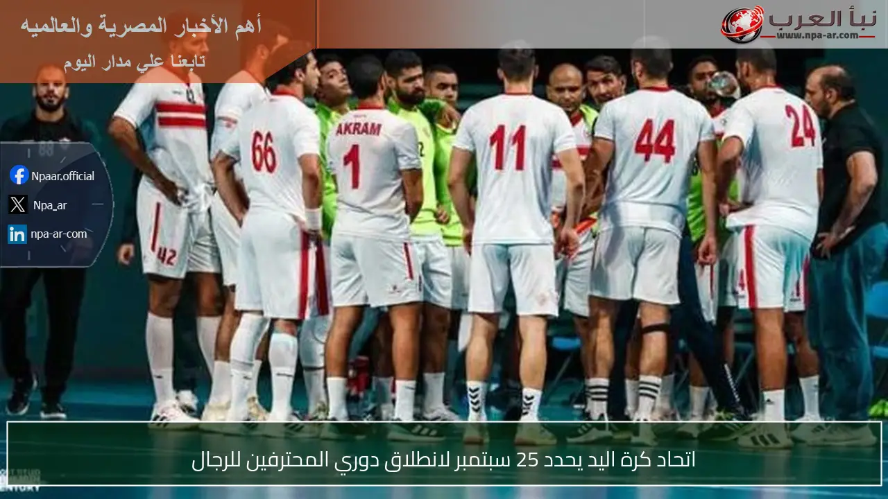 اتحاد كرة اليد يحدد 25 سبتمبر لانطلاق دوري المحترفين للرجال