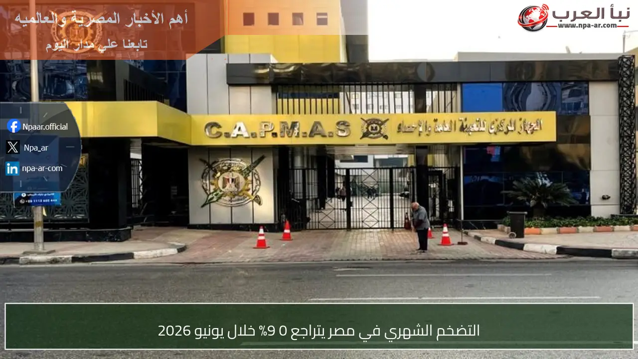 التضخم الشهري في مصر يتراجع 0 9% خلال يونيو 2026