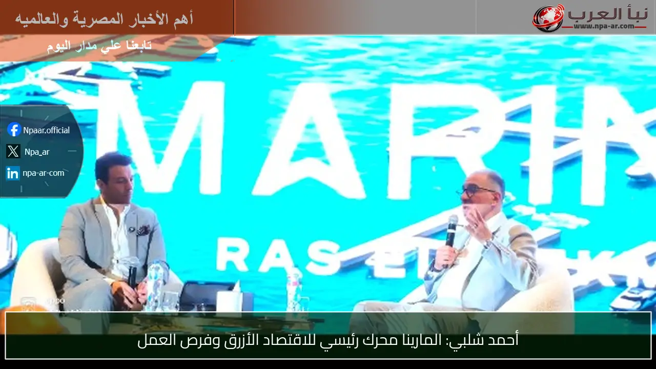 أحمد شلبي: المارينا محرك رئيسي للاقتصاد الأزرق وفرص العمل