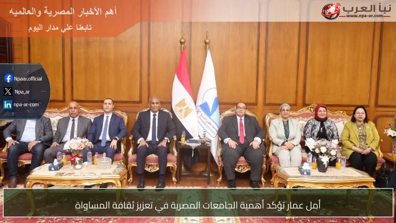 أمل عمار تؤكد أهمية الجامعات المصرية في تعزيز ثقافة المساواة