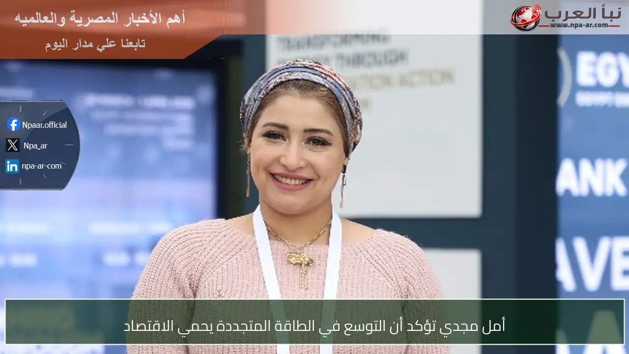 أمل مجدي تؤكد أن التوسع في الطاقة المتجددة يحمي الاقتصاد