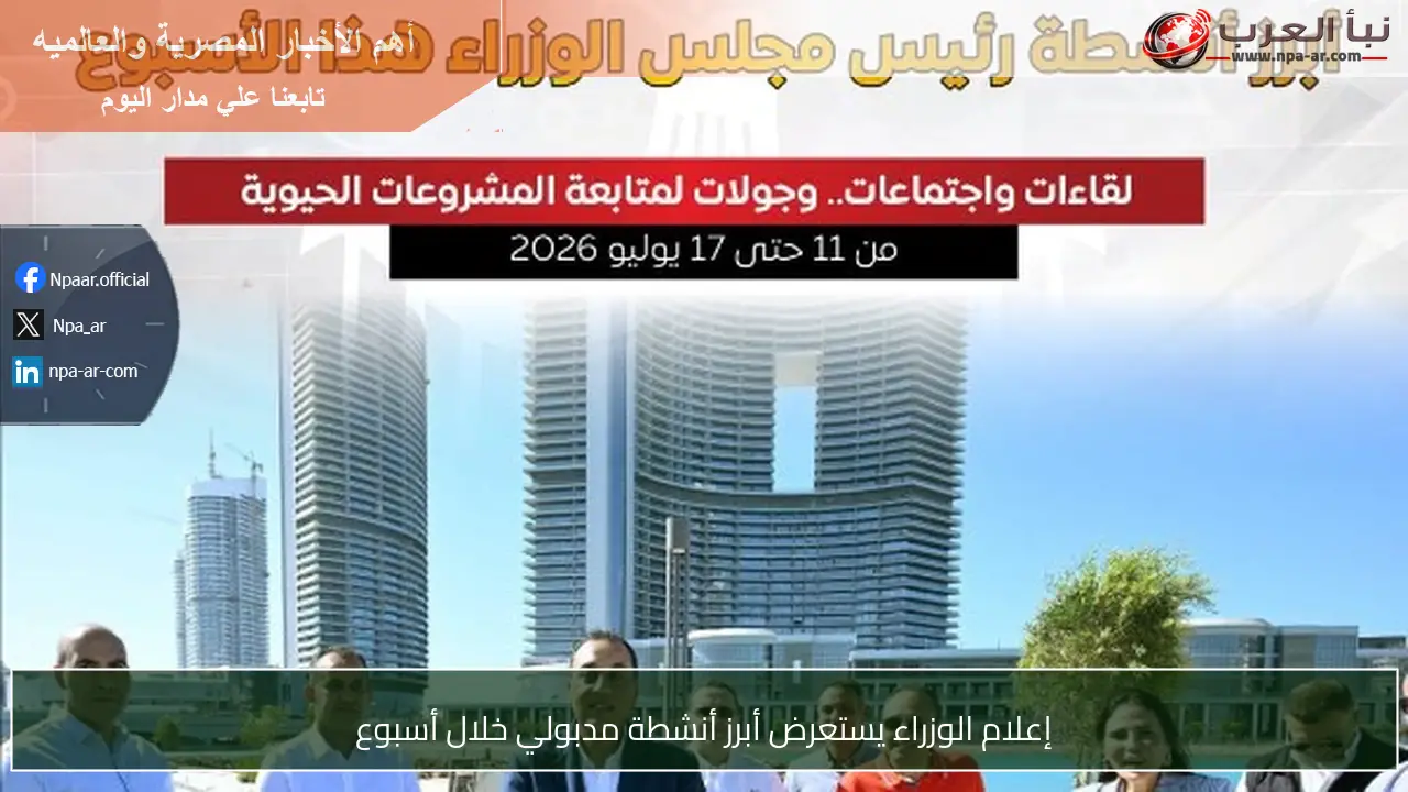 إعلام الوزراء يستعرض أبرز أنشطة مدبولي خلال أسبوع