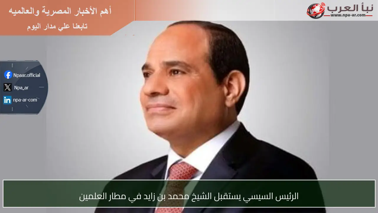 الرئيس السيسي يستقبل الشيخ محمد بن زايد في مطار العلمين
