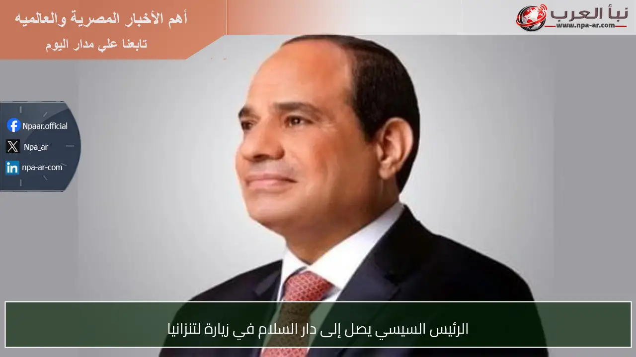 الرئيس السيسي يصل إلى دار السلام في زيارة لتنزانيا
