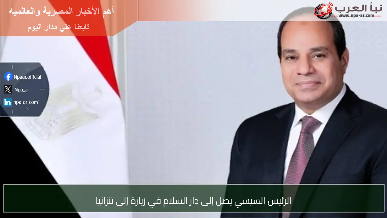 الرئيس السيسي يصل إلى دار السلام في زيارة إلى تنزانيا