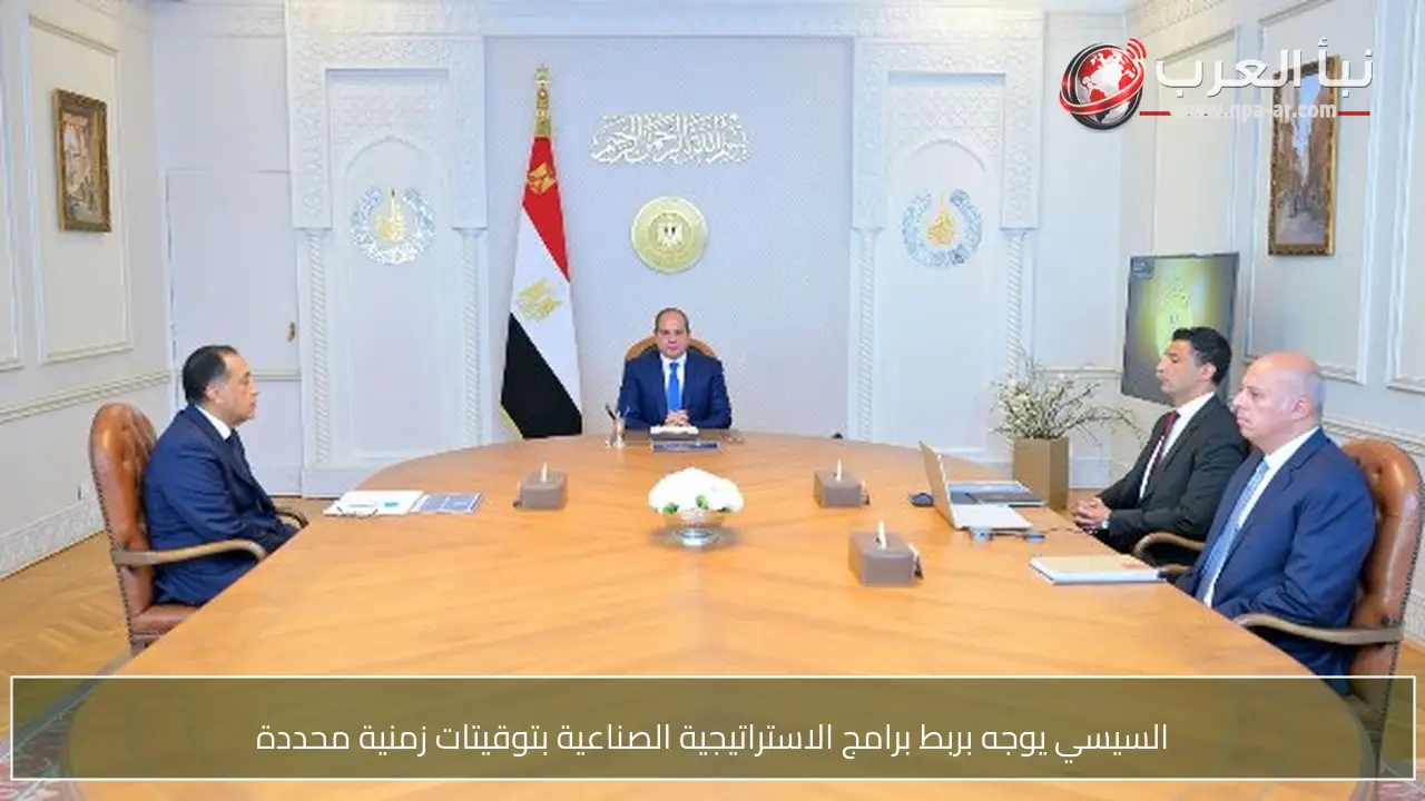 السيسي يوجه بربط برامج الاستراتيجية الصناعية بتوقيتات زمنية محددة