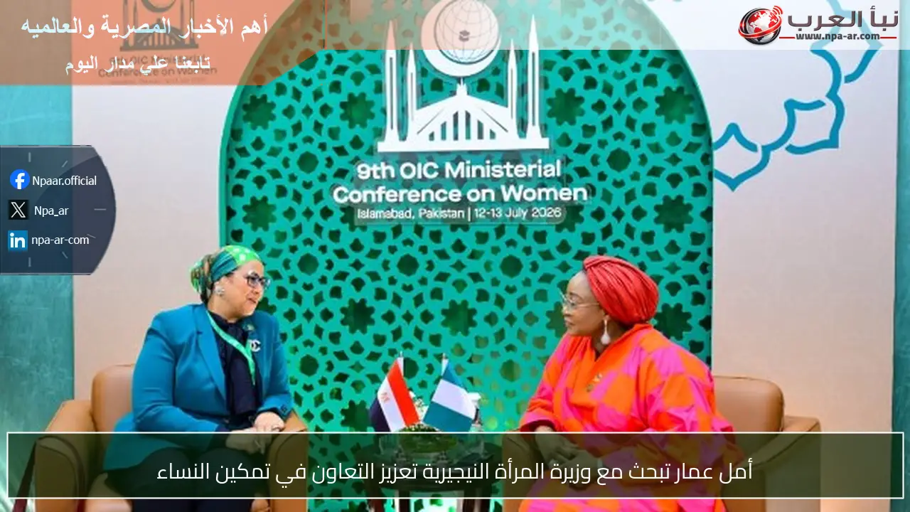 أمل عمار تبحث مع وزيرة المرأة النيجيرية تعزيز التعاون في تمكين النساء