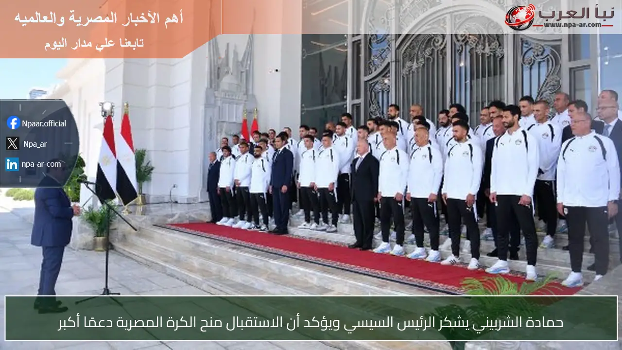 حمادة الشربيني يشكر الرئيس السيسي ويؤكد أن الاستقبال منح الكرة المصرية دعمًا أكبر