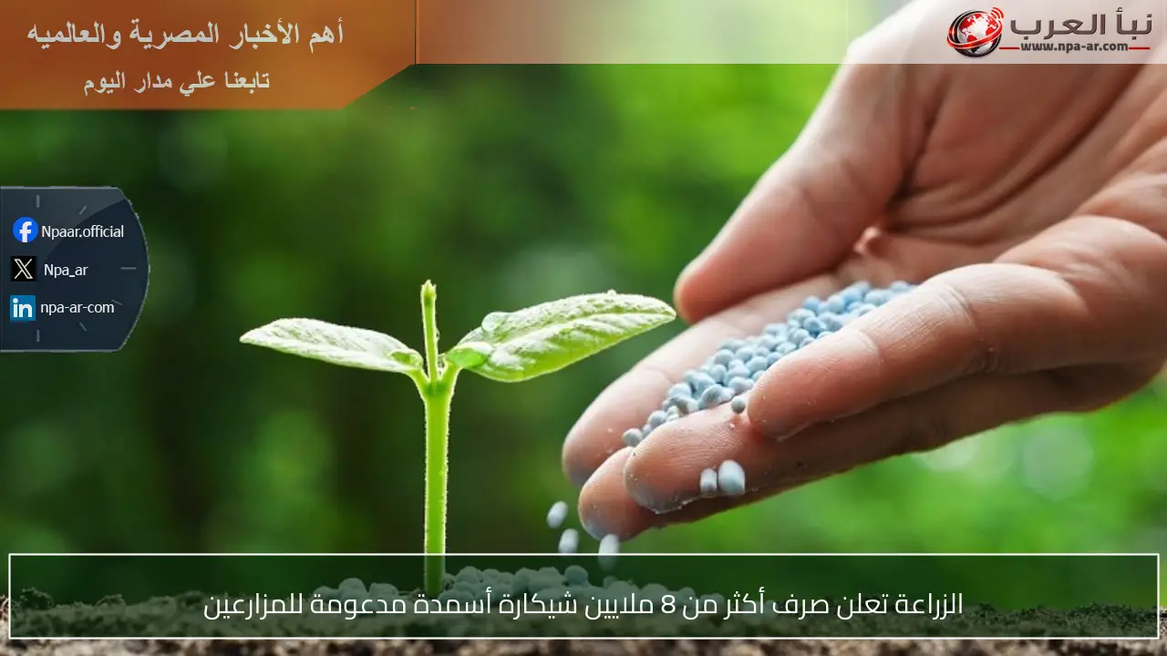 الزراعة تعلن صرف أكثر من 8 ملايين شيكارة أسمدة مدعومة للمزارعين