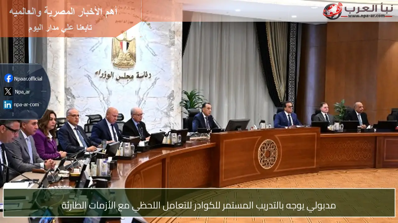 مدبولي يوجه بالتدريب المستمر للكوادر للتعامل اللحظي مع الأزمات الطارئة