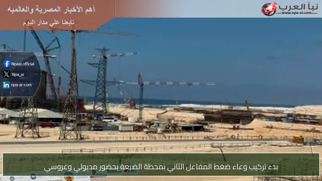 بدء تركيب وعاء ضغط المفاعل الثاني بمحطة الضبعة بحضور مدبولي وغروسي