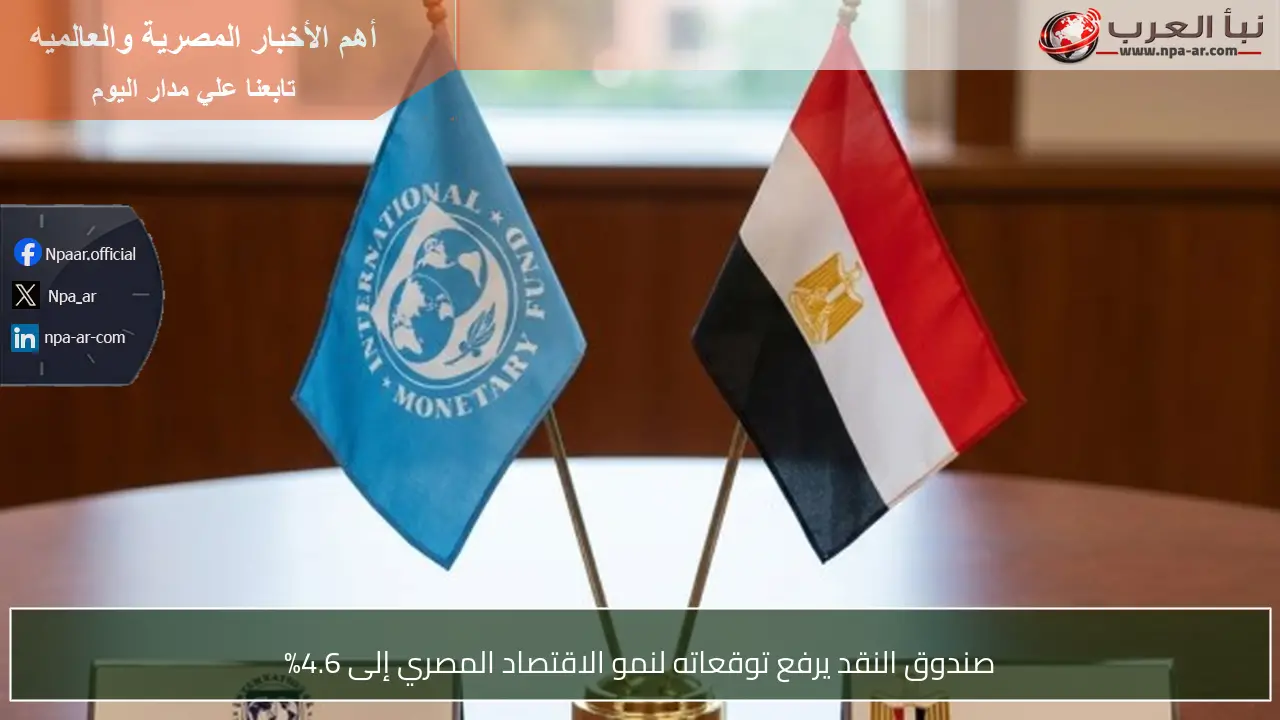صندوق النقد يرفع توقعاته لنمو الاقتصاد المصري إلى 4.6%