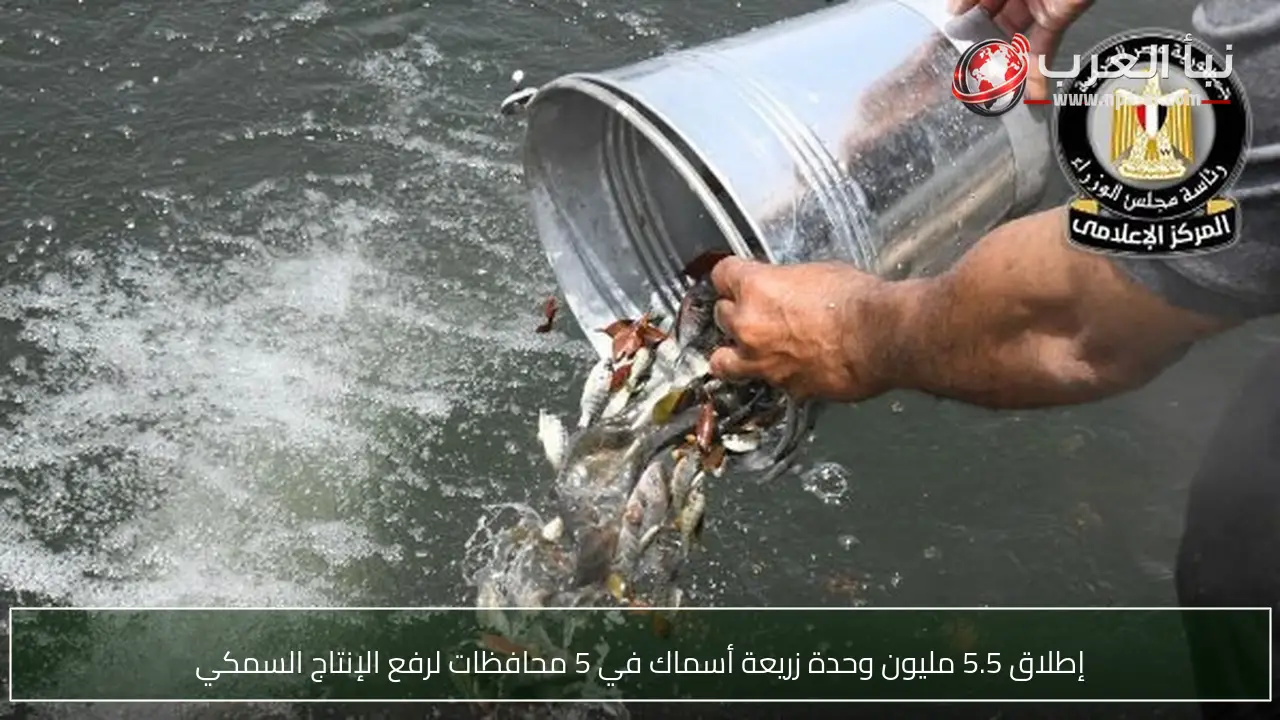 إطلاق 5.5 مليون وحدة زريعة أسماك في 5 محافظات لرفع الإنتاج السمكي