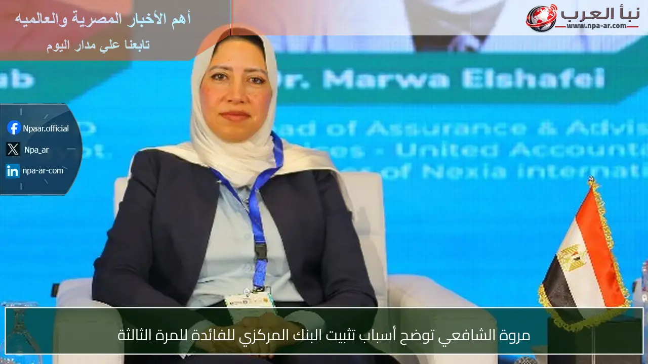 مروة الشافعي توضح أسباب تثبيت البنك المركزي للفائدة للمرة الثالثة