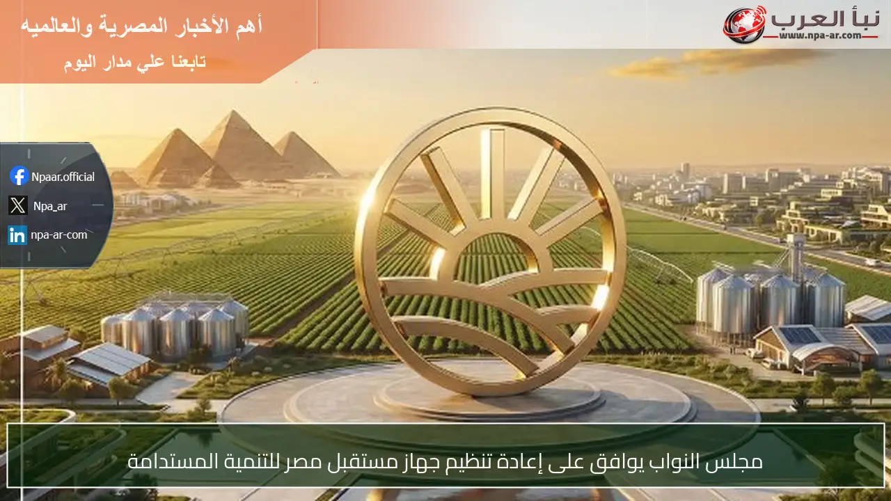 مجلس النواب يوافق على إعادة تنظيم جهاز مستقبل مصر للتنمية المستدامة