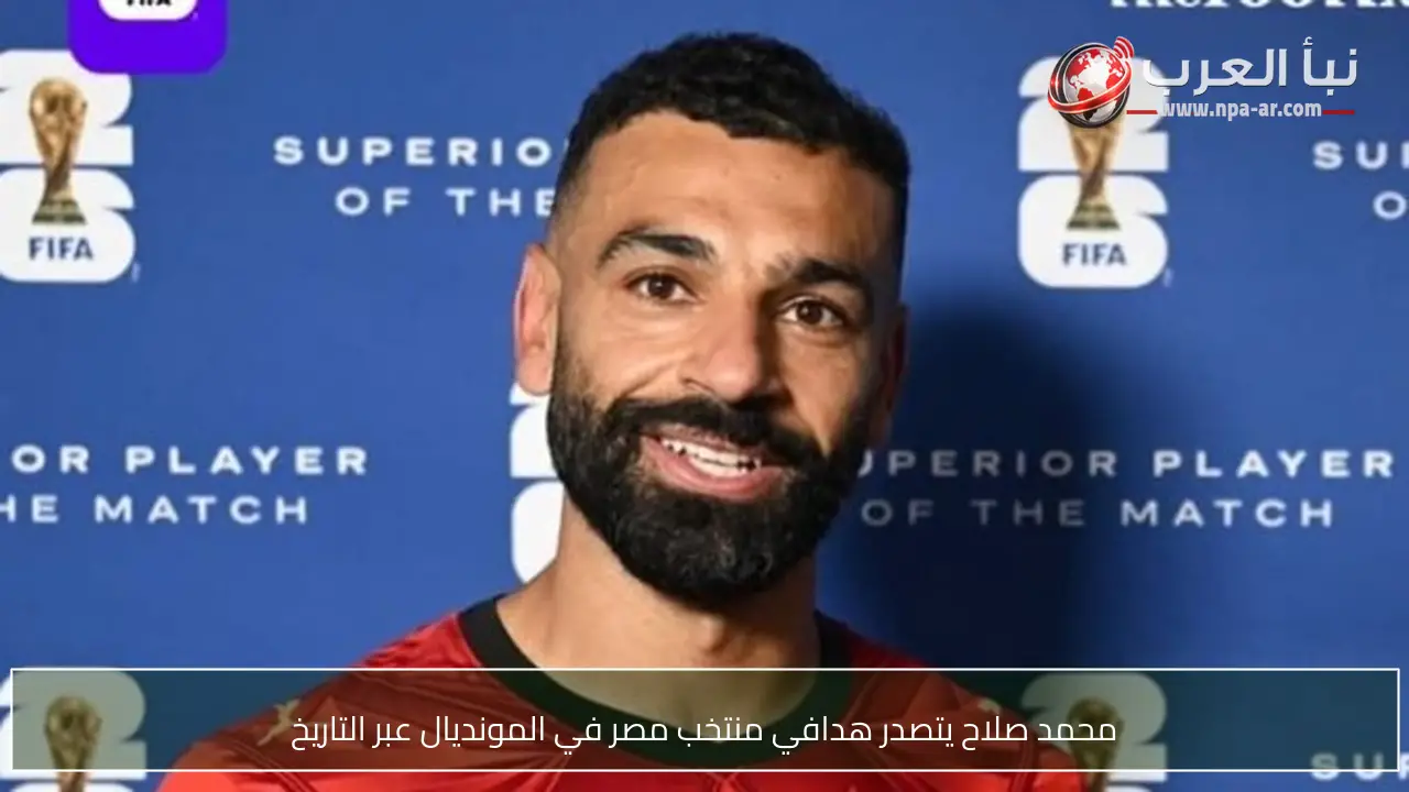 محمد صلاح يتصدر هدافي منتخب مصر في المونديال عبر التاريخ