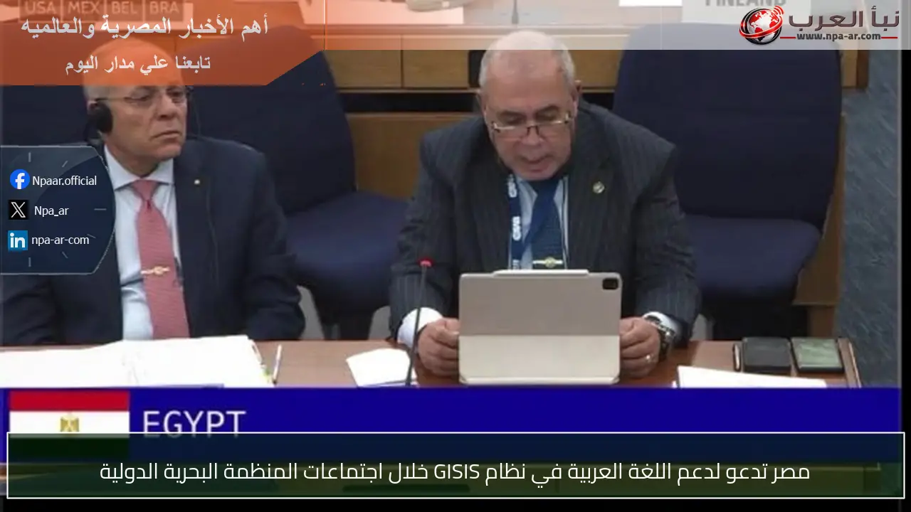 مصر تدعو لدعم اللغة العربية في نظام GISIS خلال اجتماعات المنظمة البحرية الدولية