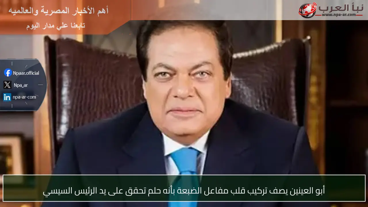 أبو العينين يصف تركيب قلب مفاعل الضبعة بأنه حلم تحقق على يد الرئيس السيسي