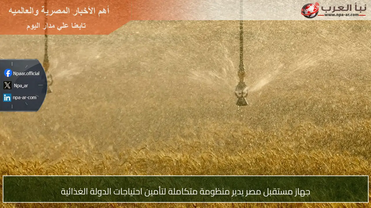جهاز مستقبل مصر يدير منظومة متكاملة لتأمين احتياجات الدولة الغذائية