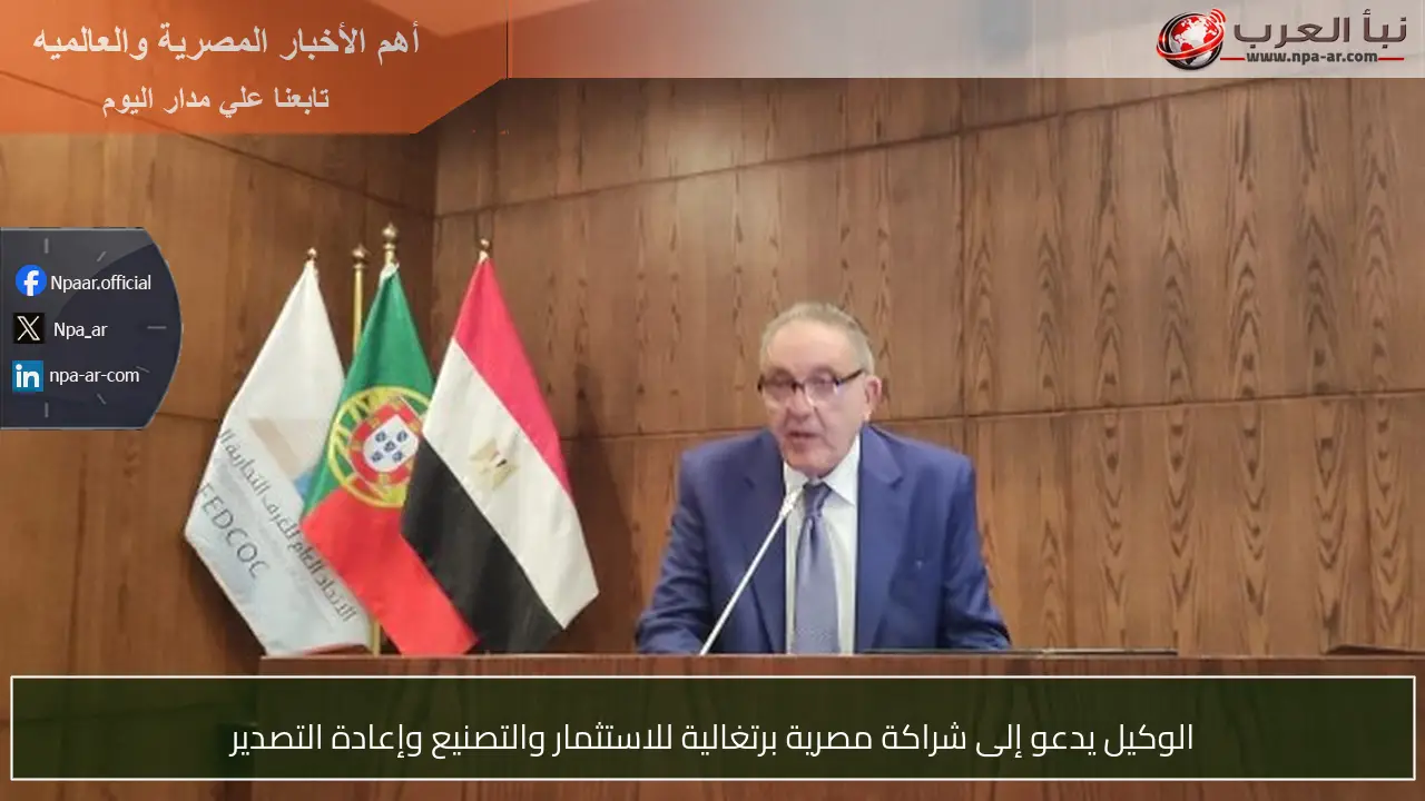 الوكيل يدعو إلى شراكة مصرية برتغالية للاستثمار والتصنيع وإعادة التصدير