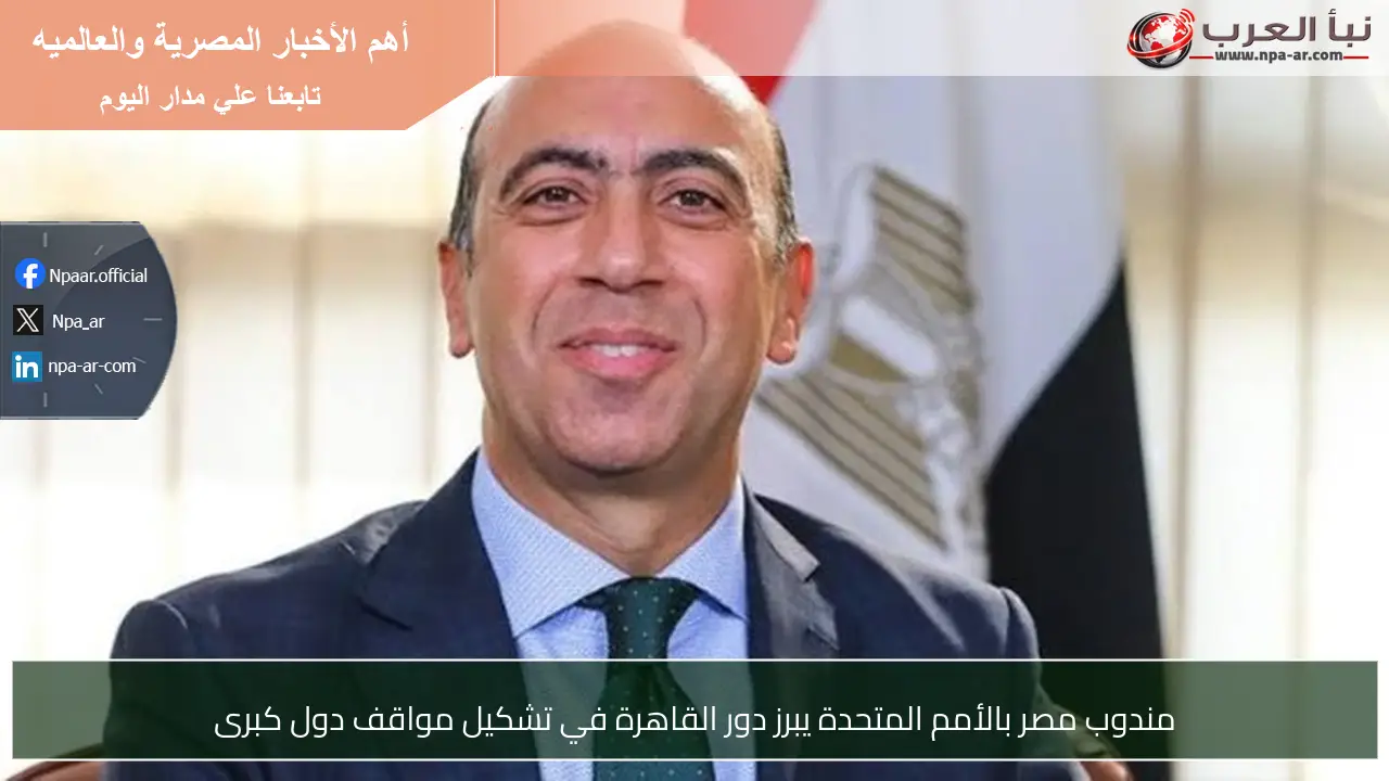 مندوب مصر بالأمم المتحدة يبرز دور القاهرة في تشكيل مواقف دول كبرى
