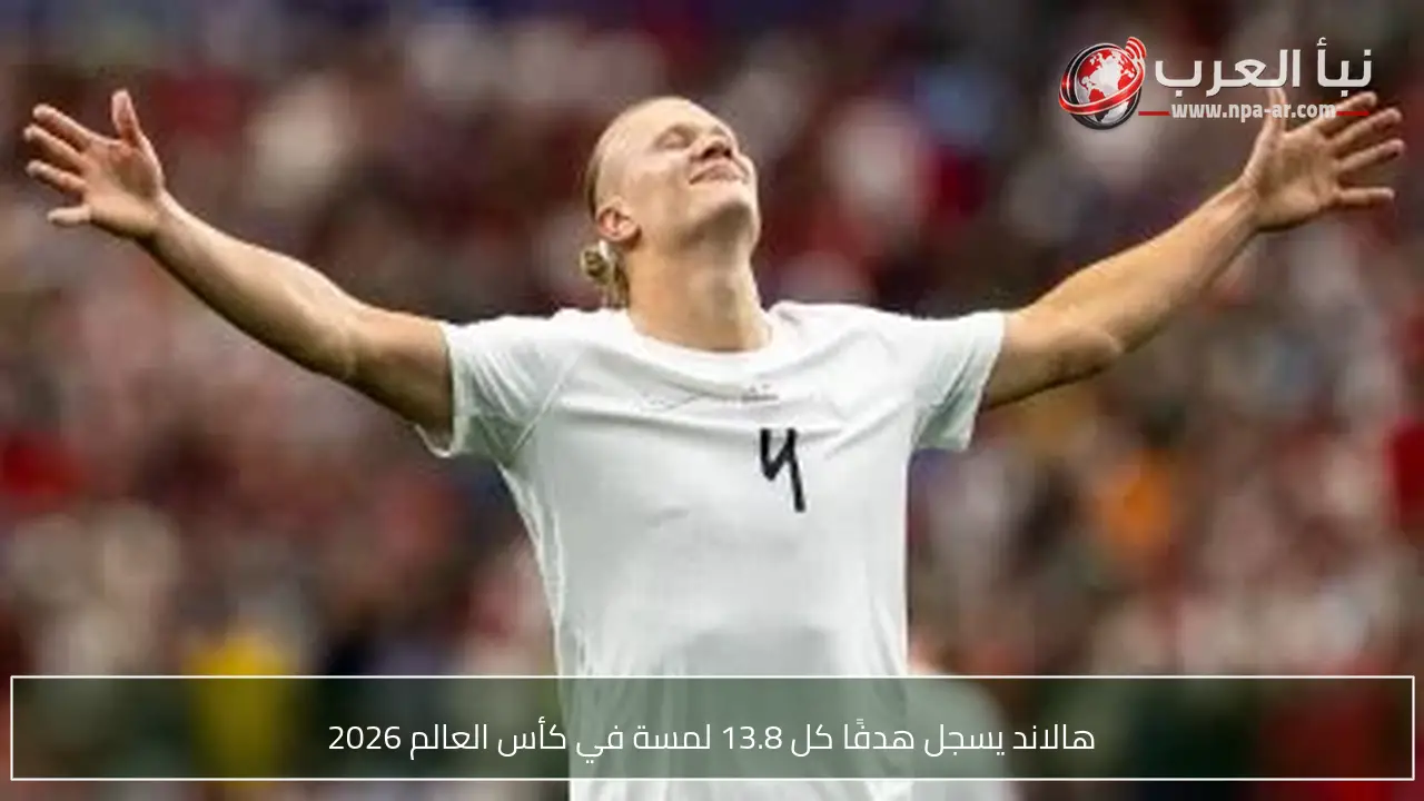 هالاند يسجل هدفًا كل 13.8 لمسة في كأس العالم 2026