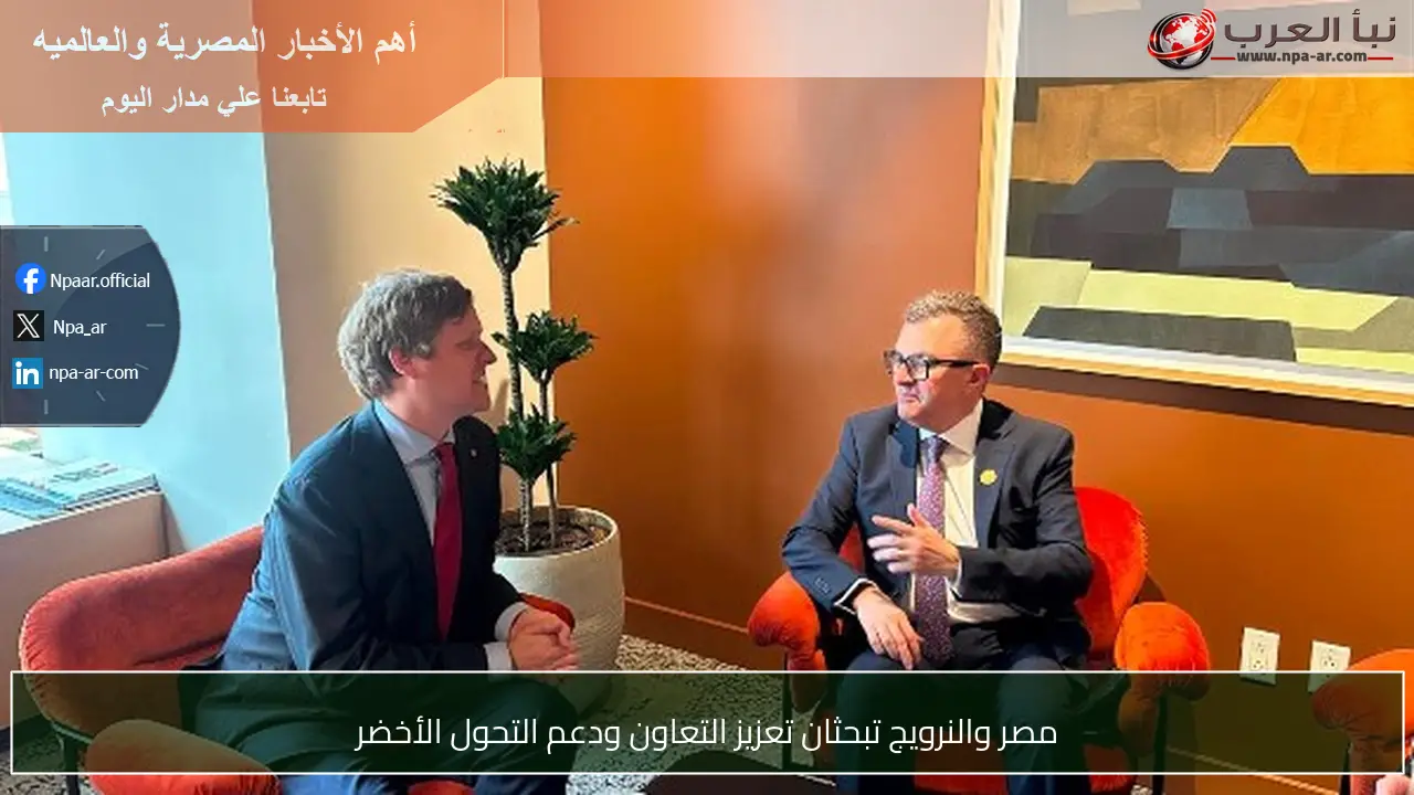مصر والنرويج تبحثان تعزيز التعاون ودعم التحول الأخضر