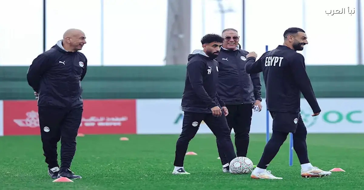تدريبات استشفائية للاعبي منتخب مصر قبل مباراة ربع نهائي أمم أفريقيا