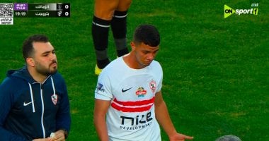 محمد شحاتة يغادر مباراة بتروجت بسبب الإصابة والزمالك يعوضه بمحمد السيد