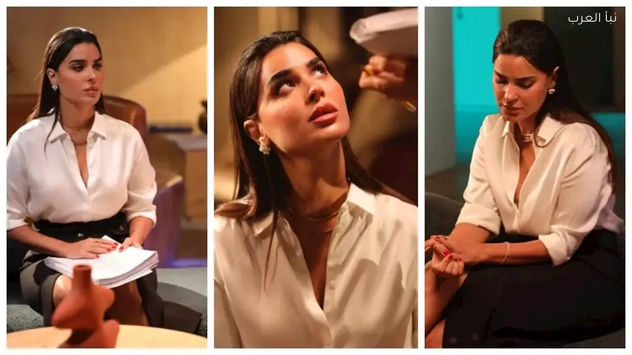 نورهان منصور تتألق في كواليس مسلسل “التمثيلية” بجلسة تصوير جديدة