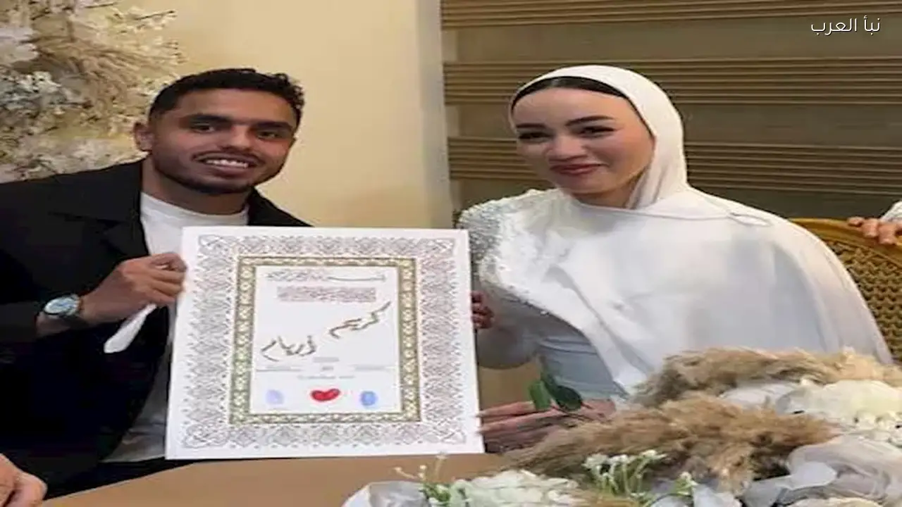 احتفال كريم الدبيس بعقد قرانه في 5 صور