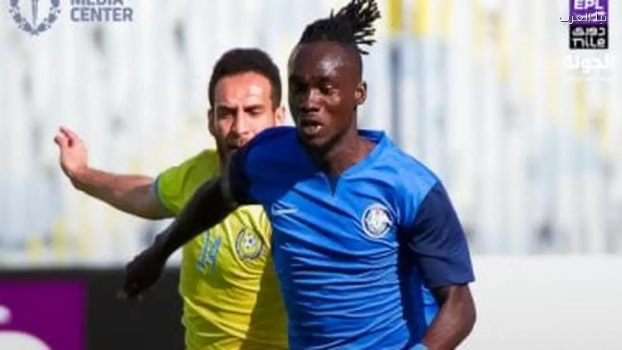 صامويل أمادى يسجل هدف سموحة في بيراميدز بالدقيقة 3