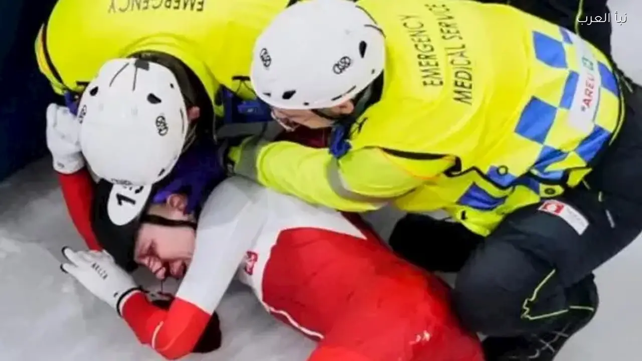 لاعبة تنجو من حادث خطير في بطولة ميلانو للتزلج