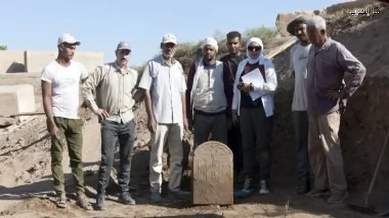 إعادة ترميم بوابة سور الملك رمسيس الثالث اليوم