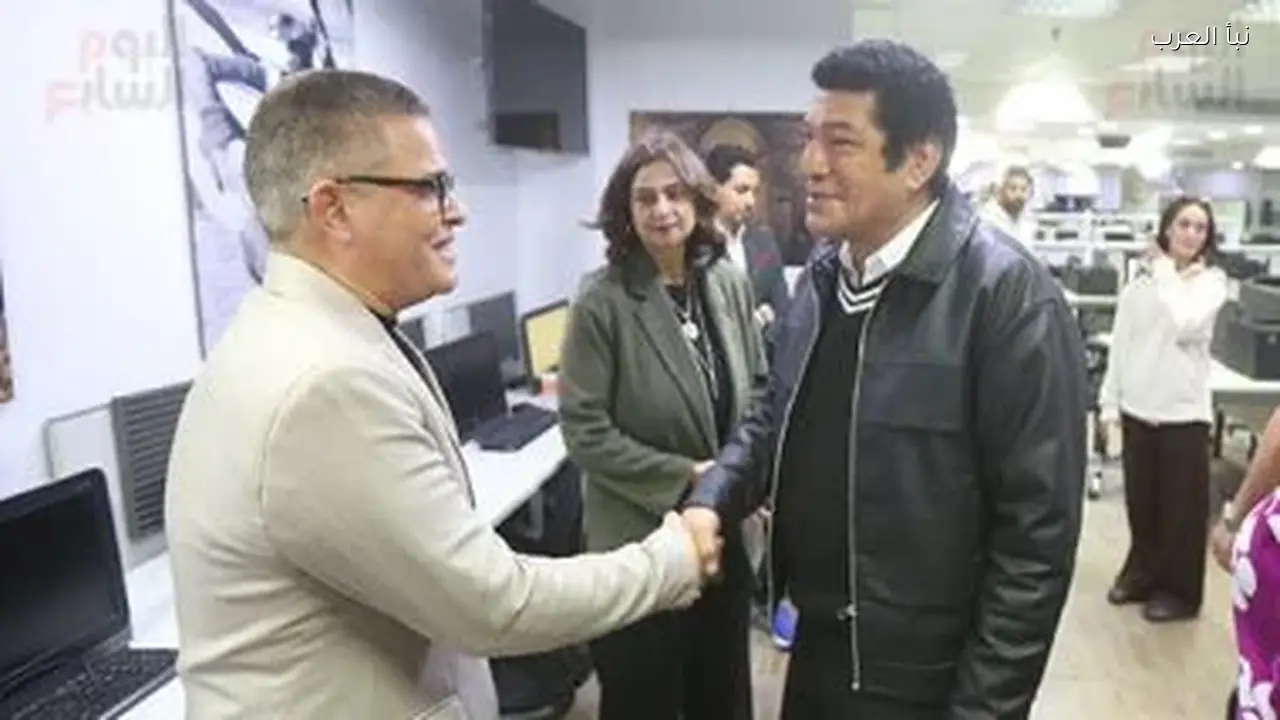 باسم سمرة يزور نبأ العرب قبل تكريمه بمناسبة نجاح مسلسل عين سحرية