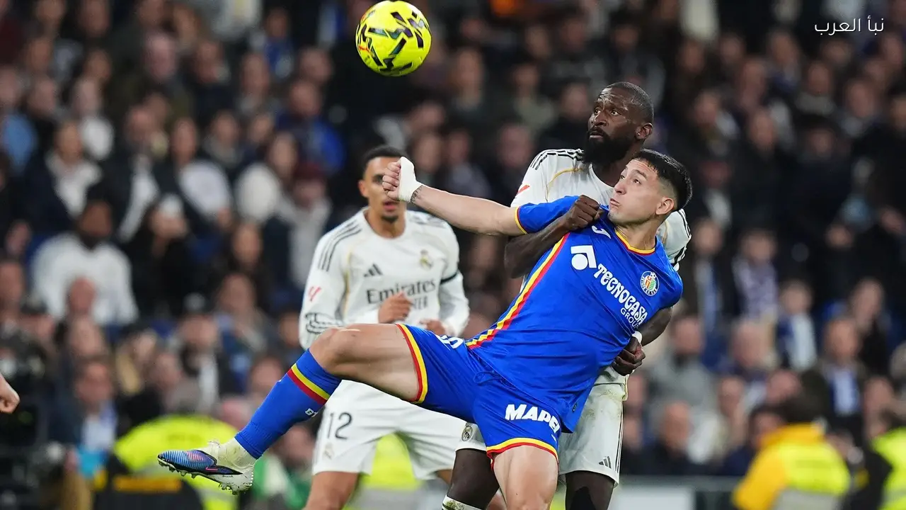 روديجر يفلت من الطرد بعد ركلة وحشية ضد لاعب خيتافي