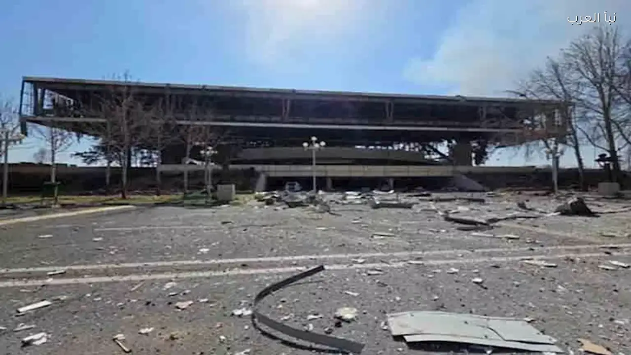 قصف صالة رياضية في إيران اليوم يسبب دماراً كاملاً