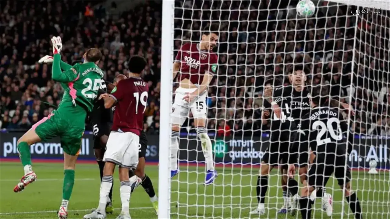 وست هام يتعادل مع مانشستر سيتي في الدوري الإنجليزي