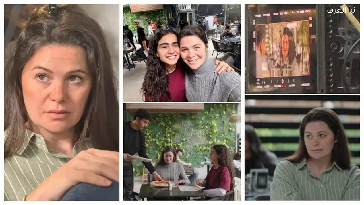 يسرا اللوزي تحتفل بنجاح “كان ياما كان” بكواليس التصوير