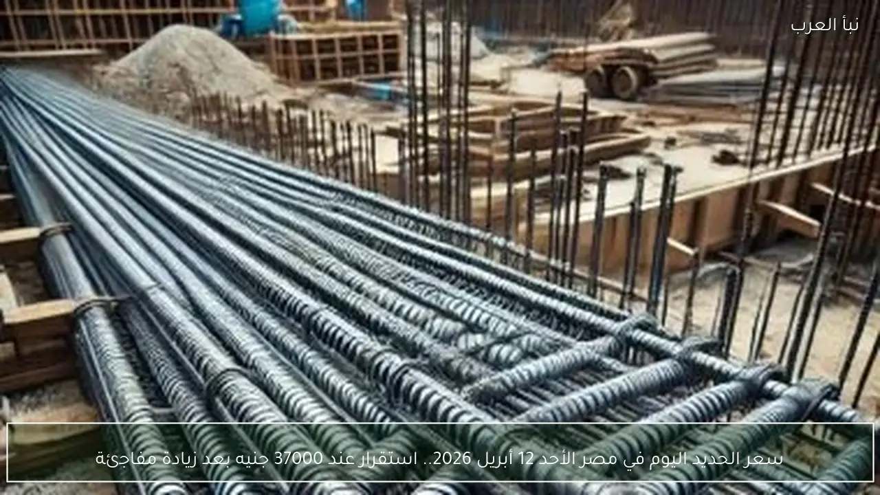 سعر الحديد اليوم في مصر الأحد 12 أبريل 2026.. استقرار عند 37000 جنيه بعد زيادة مفاجئة