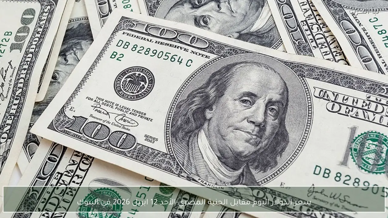 سعر الدولار اليوم مقابل الجنية المصري الأحد 12 ابريل 2026 في البنوك